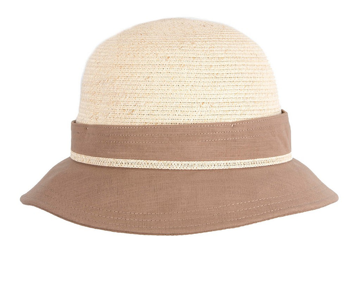 Nude straw ladies summer beach hat - Hats From OZ