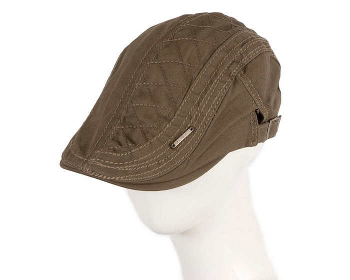 Khaki flat cap by Max Alexander - Hats From OZ