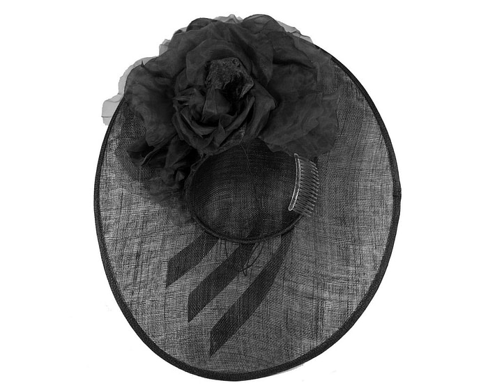 Large black plate racing fascinator by Fillies Collection - Hats From OZ