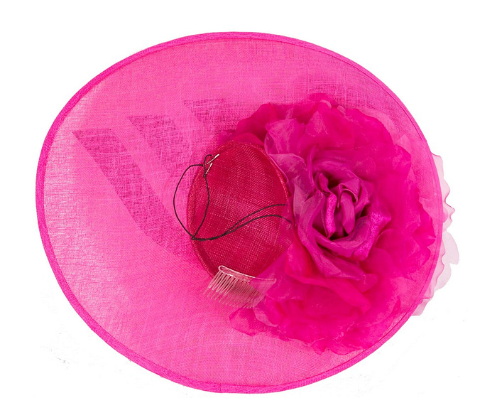 Large fuchsia plate racing fascinator by Fillies Collection - Hats From OZ