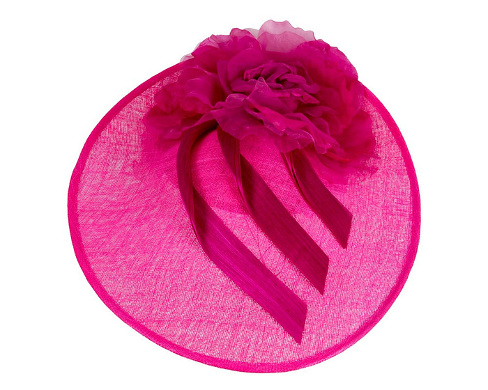 Large fuchsia plate racing fascinator by Fillies Collection - Hats From OZ