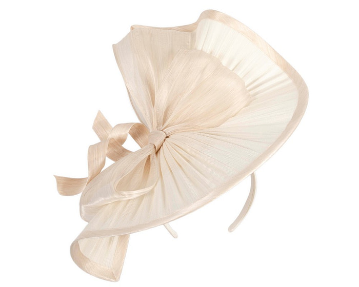 Large cream jinsin racing fascinator by Fillies Collection - Hats From OZ