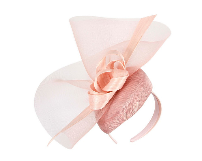 Tall dusty pink racing fascinator by Fillies Collection - Hats From OZ