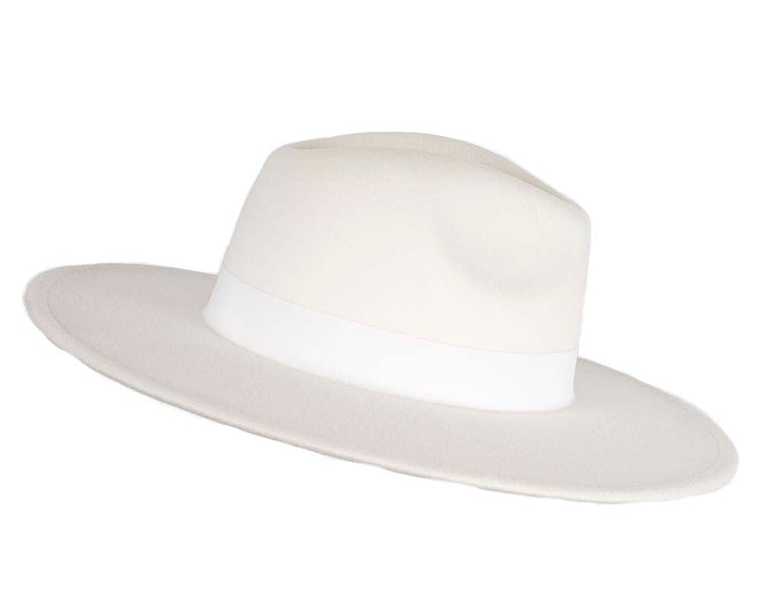 Cream wide brim fedora hat - Hats From OZ