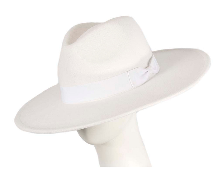 Cream wide brim fedora hat - Hats From OZ