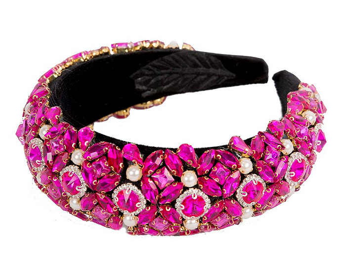 Exclusive fuchsia headband fascinator - Hats From OZ