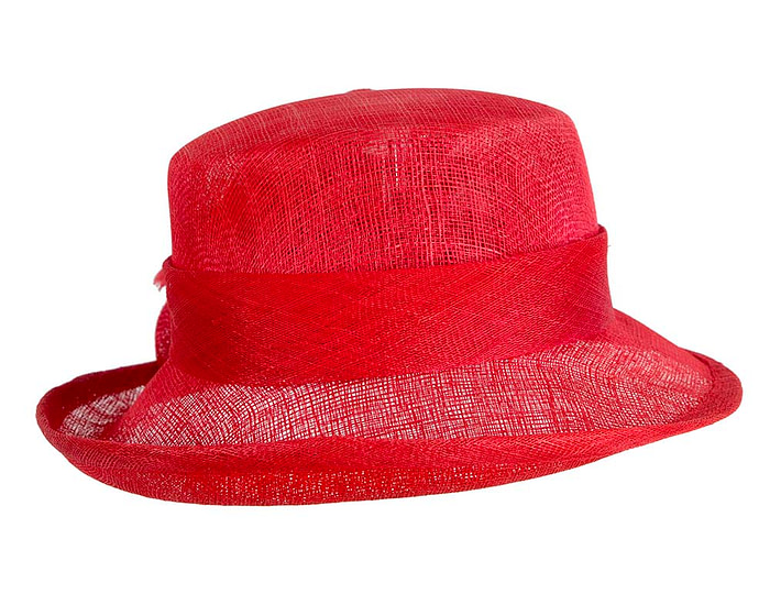 Red sinamay racing hat - Hats From OZ