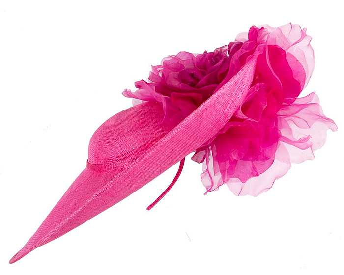 Large fuchsia racing fascinator hat by Fillies Collection - Hats From OZ