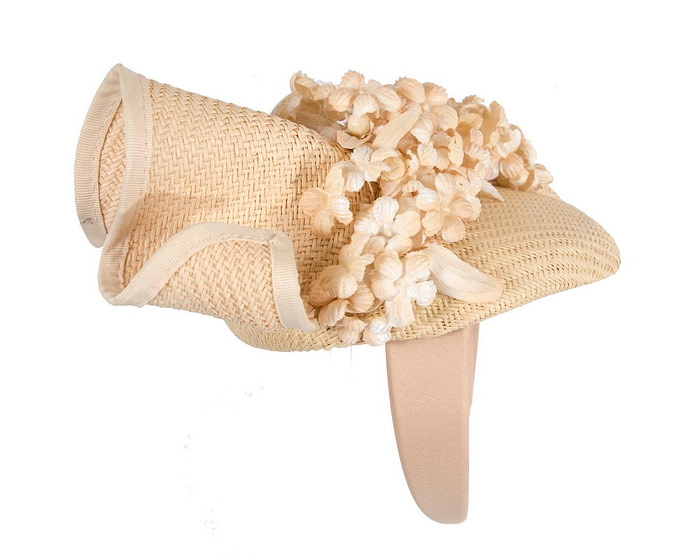 Nude pillbox with flowers by Fillies Collection - Hats From OZ