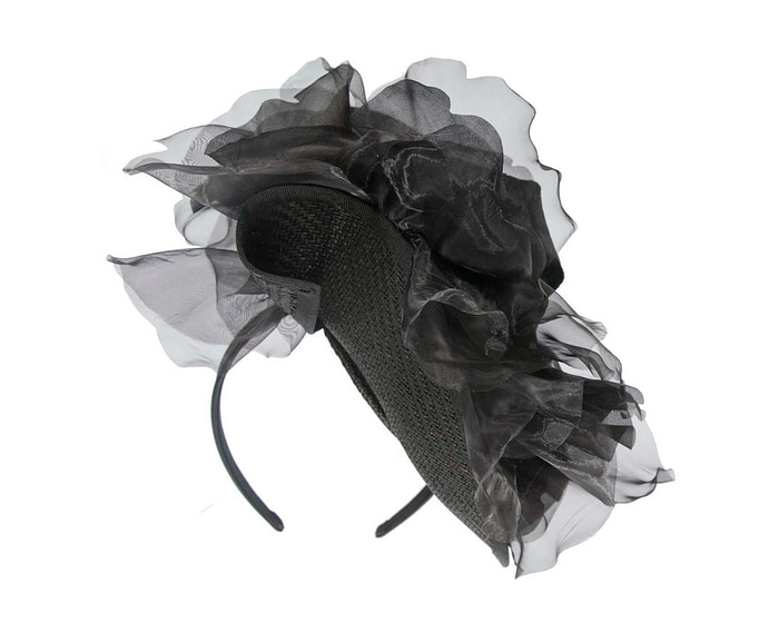 Exclusive black fascinator with flower by Fillies Collection - Hats From OZ