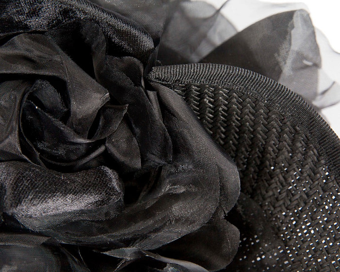 Exclusive black fascinator with flower by Fillies Collection - Hats From OZ