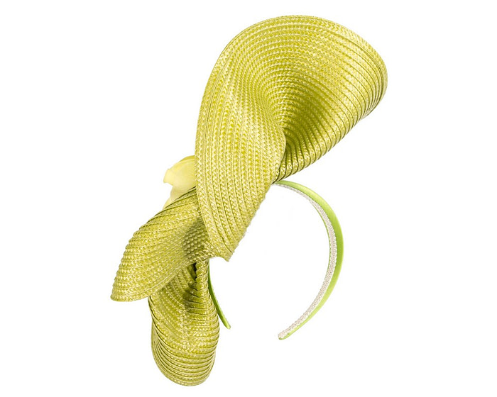 Large lime fascinator with orchids by Fillies Collection - Hats From OZ