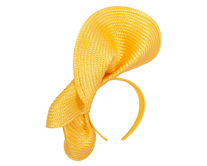 Large yellow fascinator with orchids by Fillies Collection - Hats From OZ