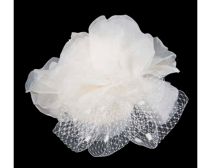 Cream flower pillbox fascinator by Fillies Collection - Hats From OZ