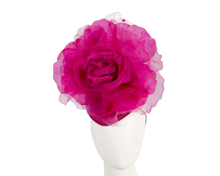 Fuchsia flower pillbox fascinator by Fillies Collection - Hats From OZ