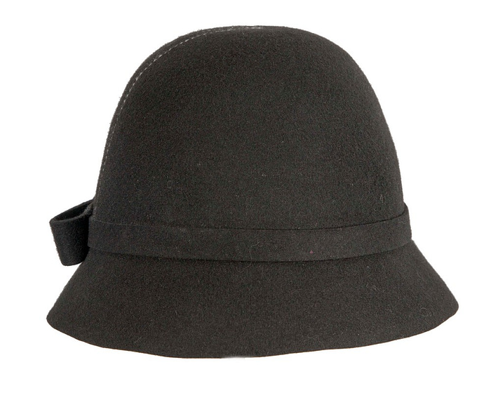 Black felt cloche hat by Max Alexander - Hats From OZ