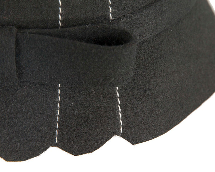 Black felt cloche hat by Max Alexander - Hats From OZ