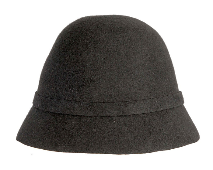 Black felt cloche hat by Max Alexander - Hats From OZ