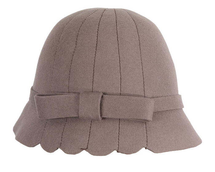 Grey felt cloche hat by Max Alexander - Hats From OZ