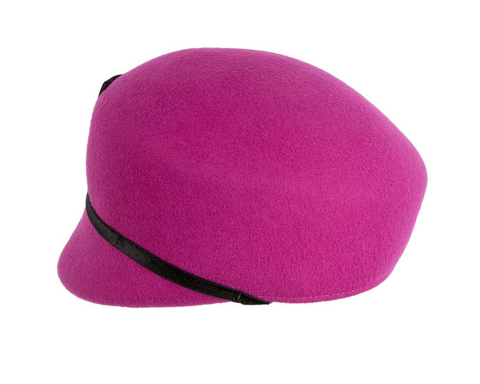 Fuchsia felt ladies hat by Max Alexander - Hats From OZ