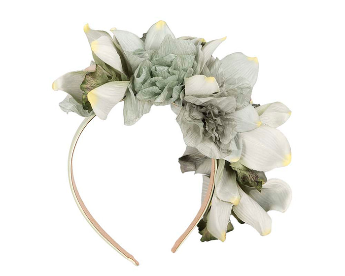 Hand made exclusive green fascinator headband - Hats From OZ