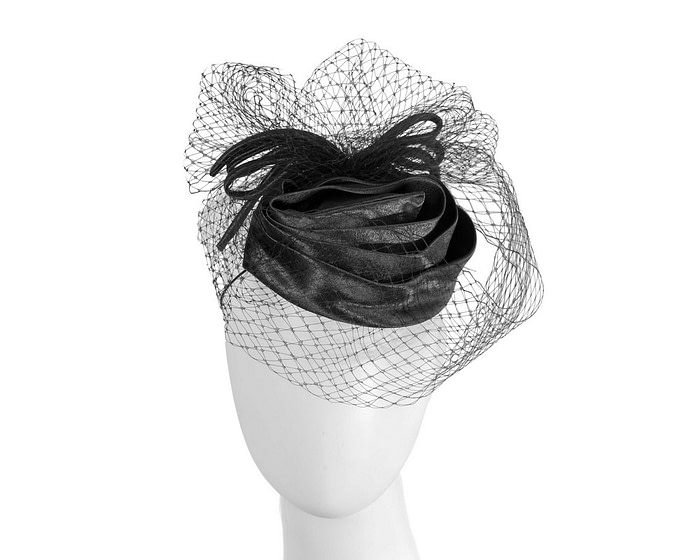 Black Cocktail Headpiece with veil - Hats From OZ