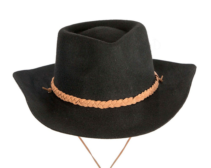 Black Australian bush wool felt hat buy online M108 - Hats From OZ