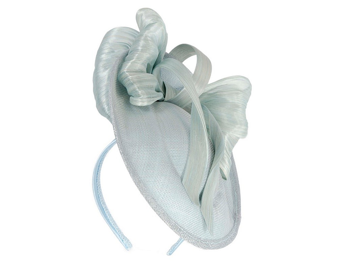 Light blue fascinator with bow by Fillies Collection - Hats From OZ