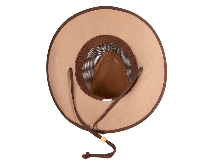 Wide brim summer fedora hat with chin strap - Hats From OZ