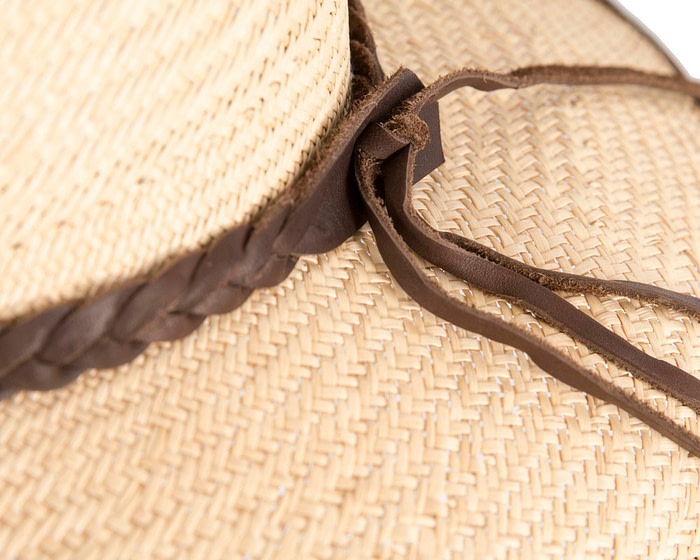 Wide brim straw summer fedora hat - Hats From OZ