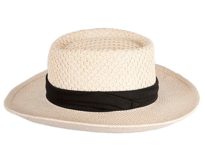 Wide brim white squatter hat - Hats From OZ