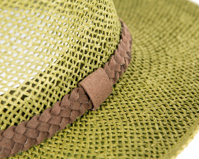 Wide brim green squatter hat - Hats From OZ