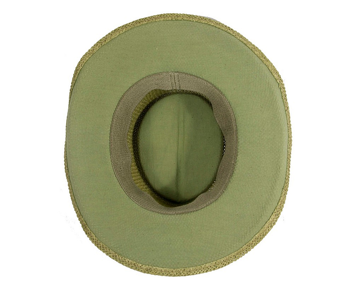 Wide brim green squatter hat - Hats From OZ