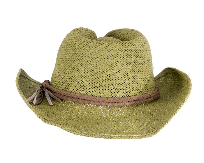 Green straw cowboy hat - Hats From OZ