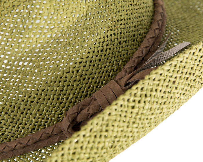 Green straw cowboy hat - Hats From OZ