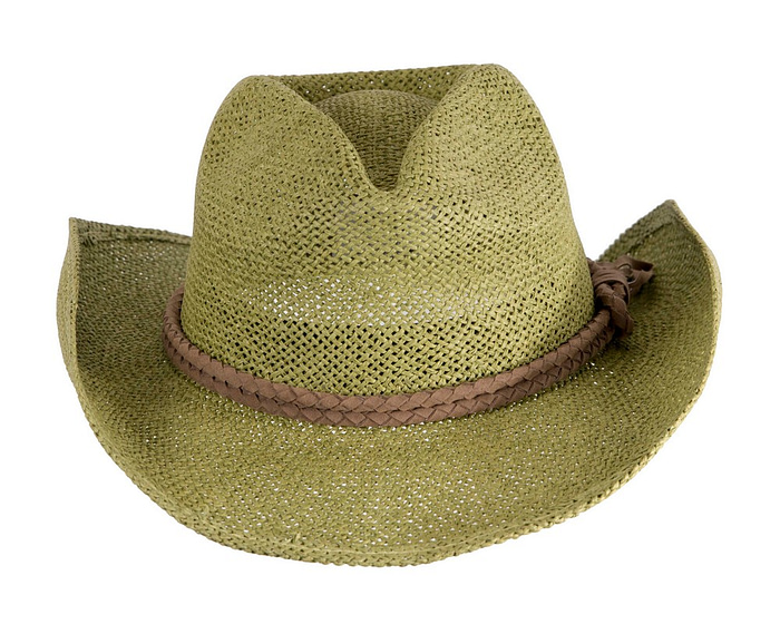 Green straw cowboy hat - Hats From OZ