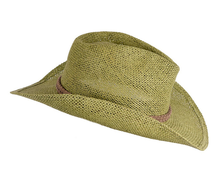 Green straw cowboy hat - Hats From OZ