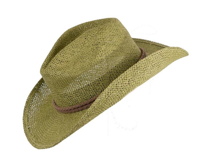 Green straw cowboy hat - Hats From OZ