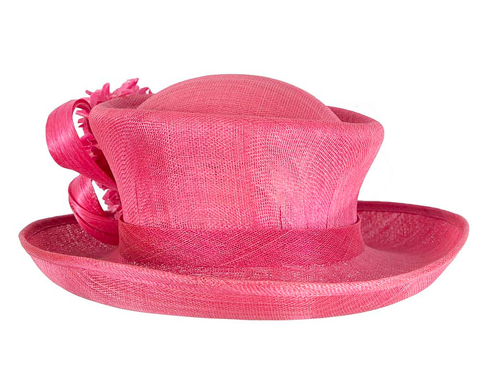 Fuchsia sinamay fashion hat by Cupids Millinery - Hats From OZ