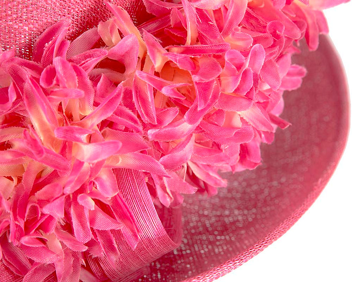 Fuchsia sinamay fashion hat by Cupids Millinery - Hats From OZ