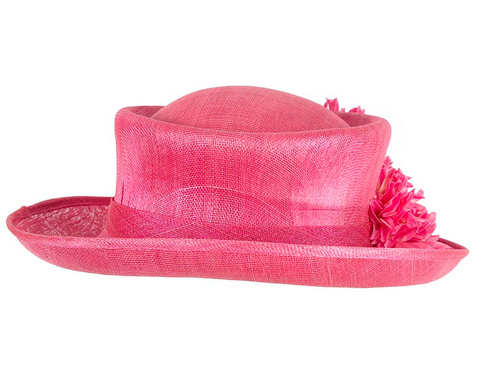 Fuchsia sinamay fashion hat by Cupids Millinery - Hats From OZ