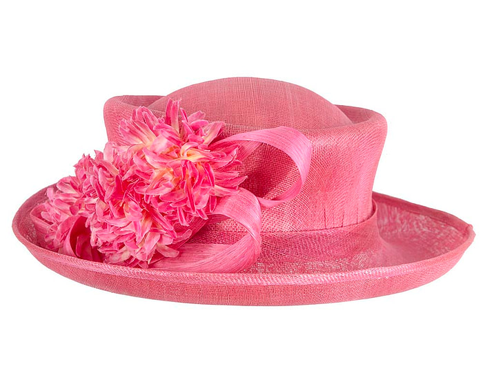 Fuchsia sinamay fashion hat by Cupids Millinery - Hats From OZ