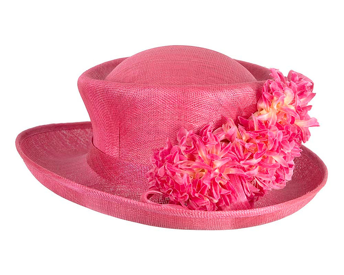 Fuchsia sinamay fashion hat by Cupids Millinery - Hats From OZ