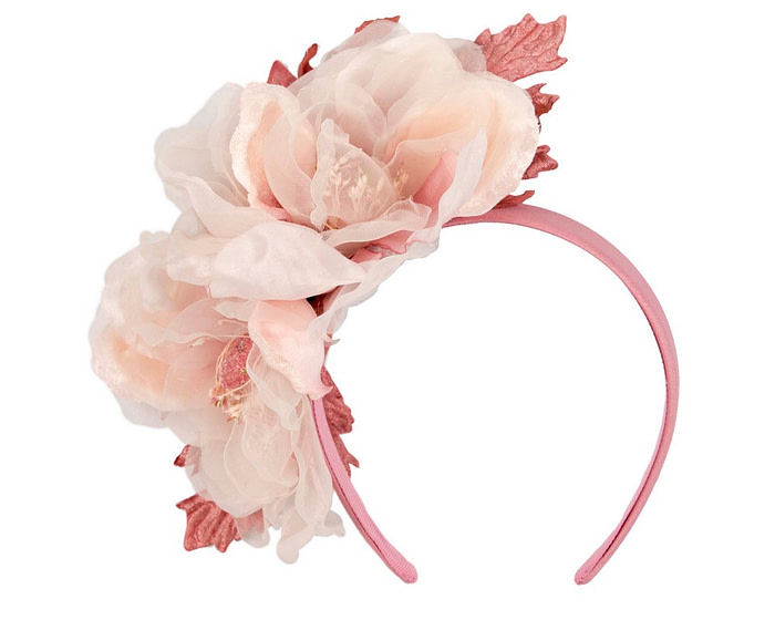 Dusty Pink flower fascinator by Fillies Collection - Hats From OZ