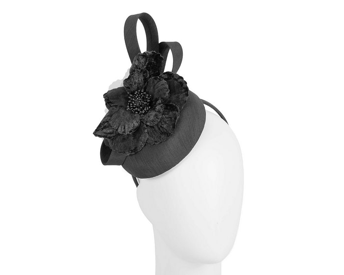 Black flower racing fascinator by Max Alexander - Hats From OZ