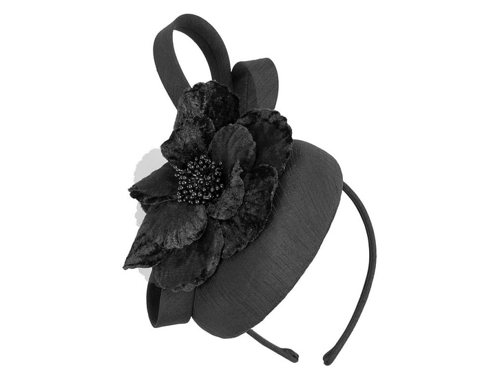 Black flower racing fascinator by Max Alexander - Hats From OZ