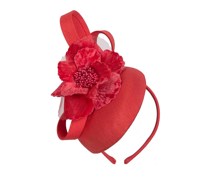 Red flower racing fascinator by Max Alexander - Hats From OZ