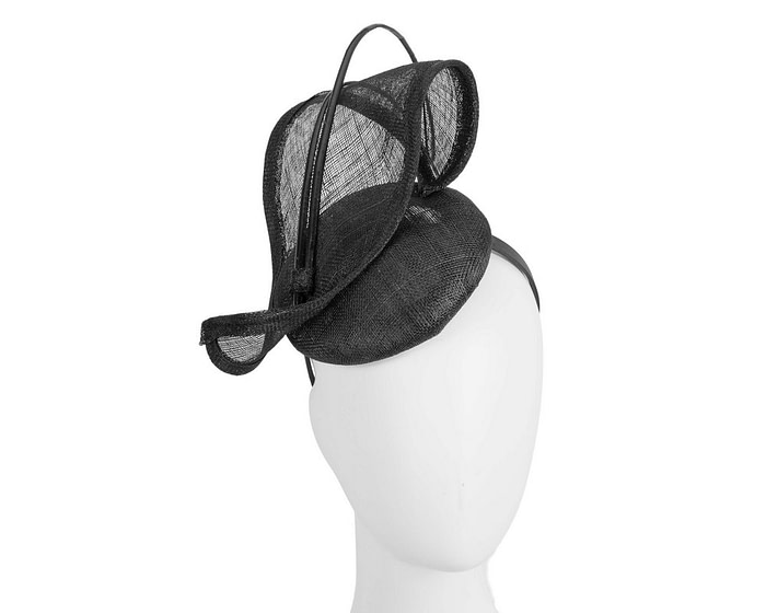 Designers black racing fascinator by Max Alexander MA835 - Hats From OZ