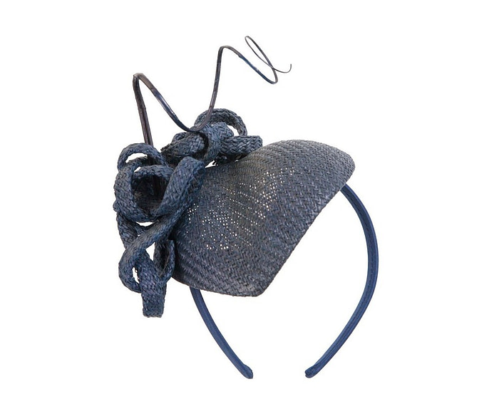 Navy heart fascinator by Max Alexander - Hats From OZ