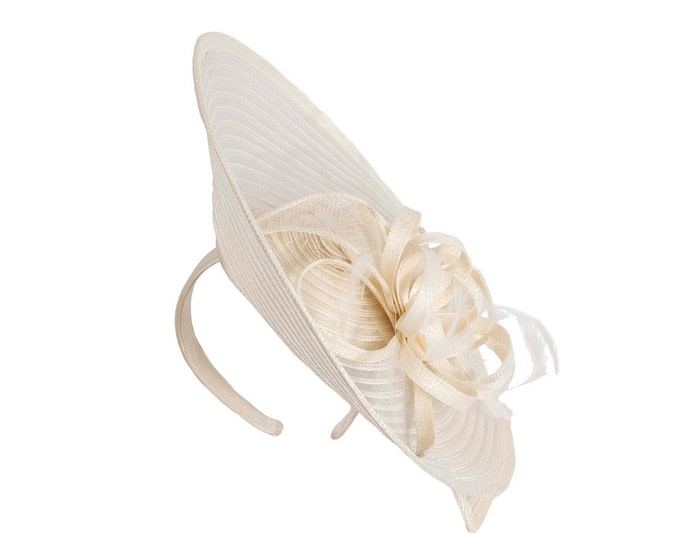 Max Alexander cream plate fascinator with feathers - Hats From OZ